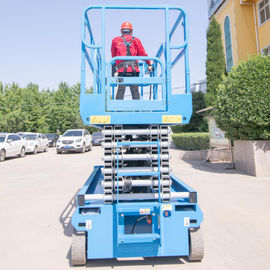 Couleur hydraulique autopropulsée augmentée de bleu de panneaux de commande d'ascenseur de ciseaux